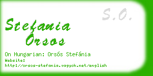 stefania orsos business card