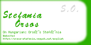 stefania orsos business card